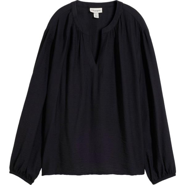 Tunica da donna in nero pece in viscosa bonprix