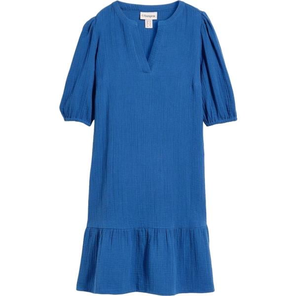 Vestito corto da donna in blu medio corto bonprix bonprix