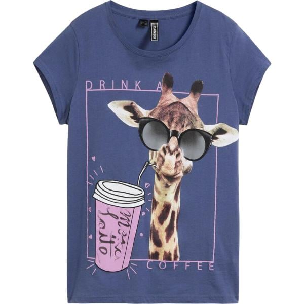 t-shirt bonprix blu animalier