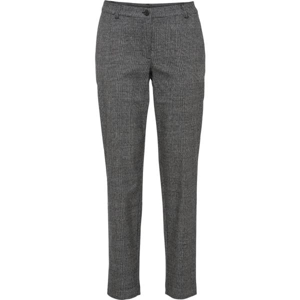 Pantalone chino da donna in grigio scuro a quadri con zip bonprix