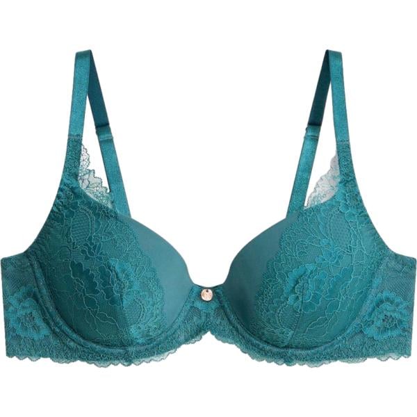 Reggiseno da donna in verde scuro con pizzo bonprix