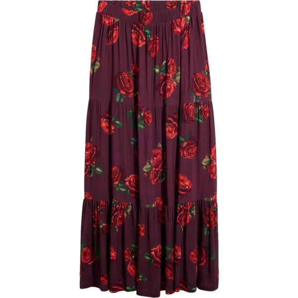 Gonna lunga da donna in rosso classico lungo in viscosa bonprix bonprix