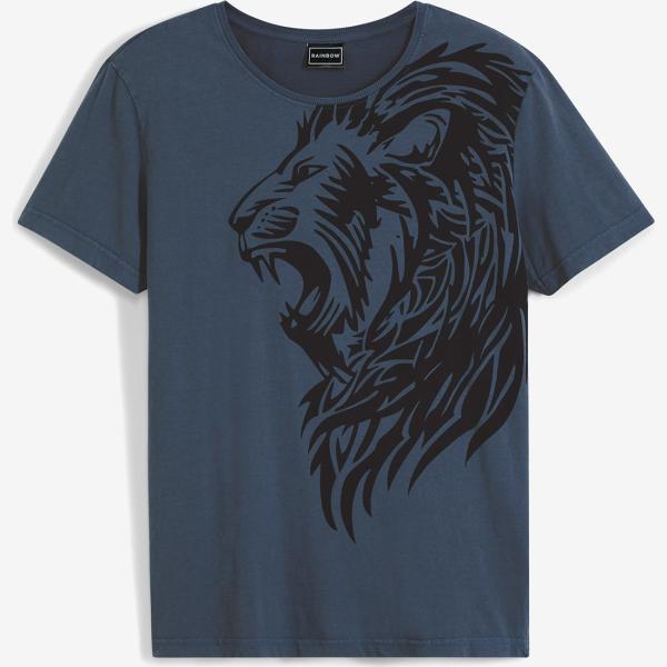 t-shirt bonprix grigio con stampe