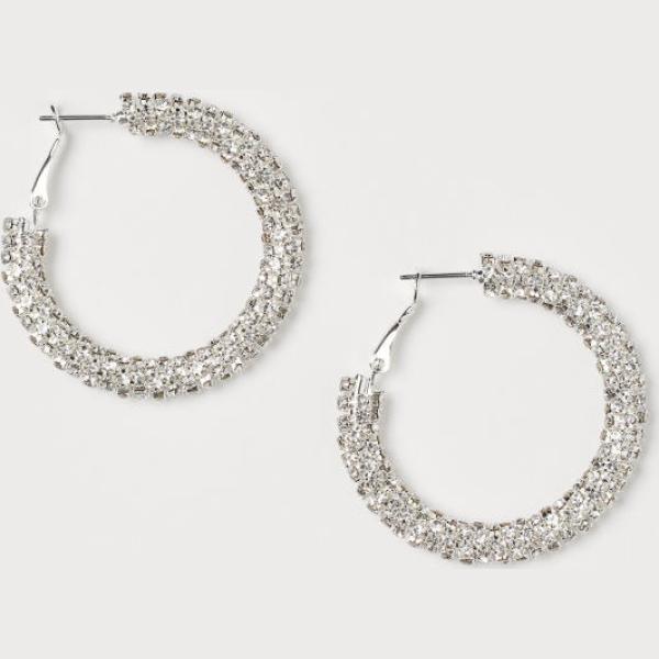 boucles doreilles H & M gris