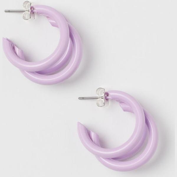 boucles doreilles H & M violet