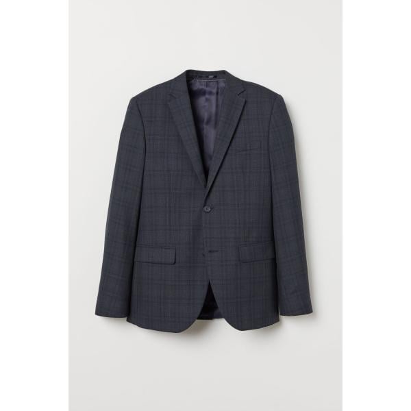 giacche H & M blu a quadri