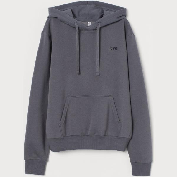felpe con cappuccio H & M grigio
