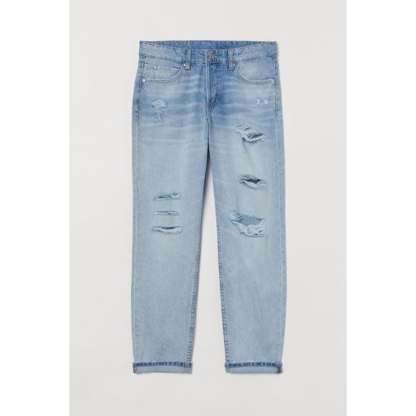 jeans boyfriend H & M blu