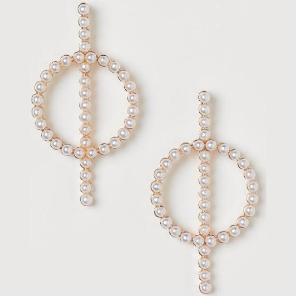 orecchini H & M bianco