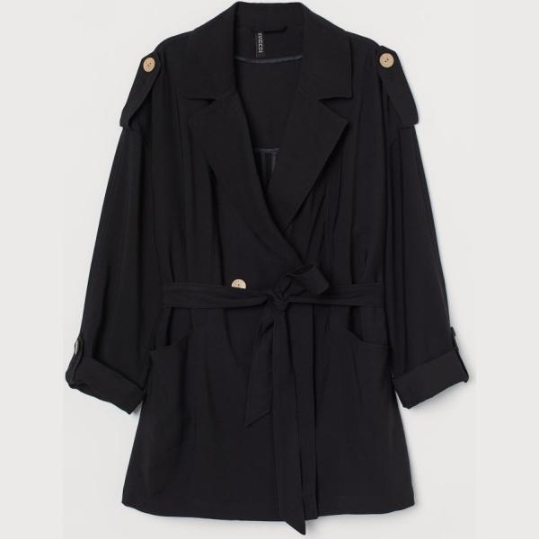 trench H & M nero