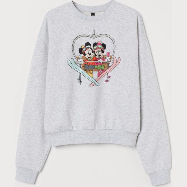 felpe H & M grigio con stampe