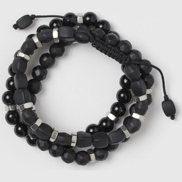 braccialetti H & M nero