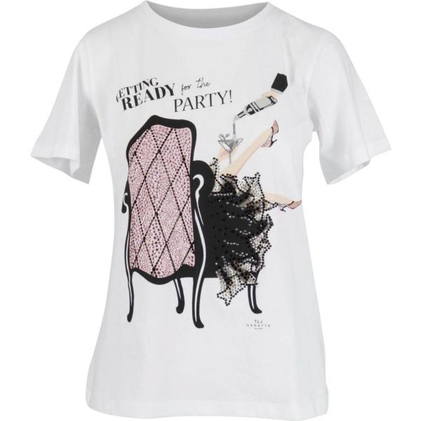 t-shirt Nenette bianco con stampe
