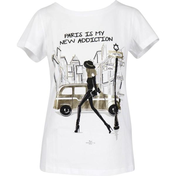 t-shirt Nenette bianco con stampe