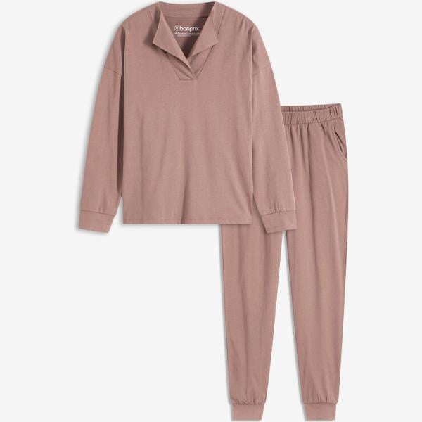 Pijama mujer light brown corto algodón bonprix