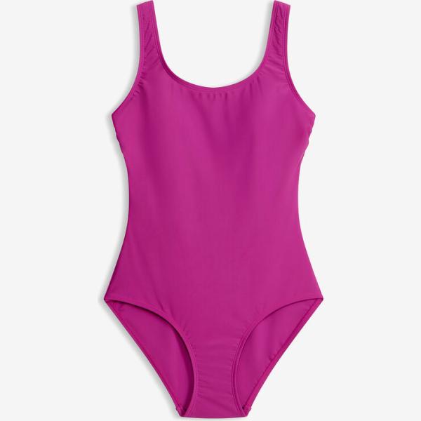 Bañador mujer dark rose con escote bonprix