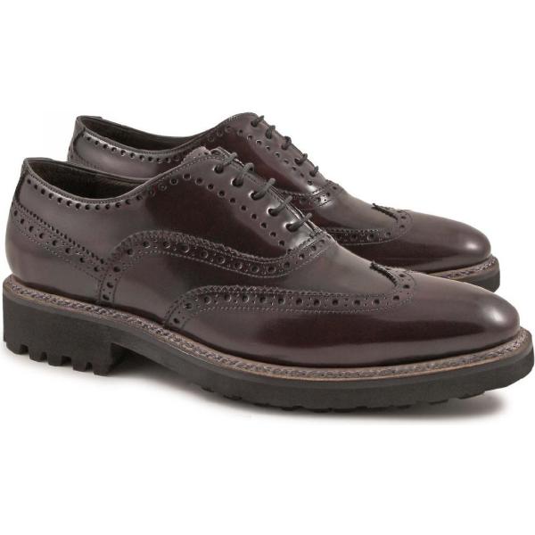 scarpe stringate Leonardo marrone