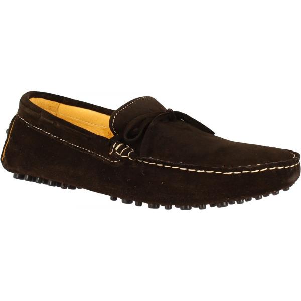 scarpe stringate Leonardo marrone