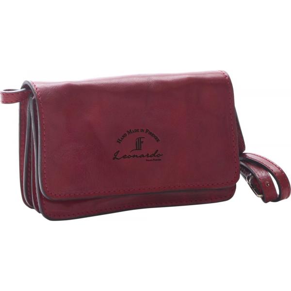 borse a mano Leonardo Italian Fashion rosso