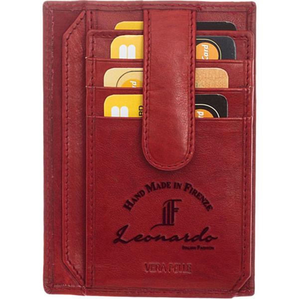 portafogli Leonardo Italian Fashion rosso