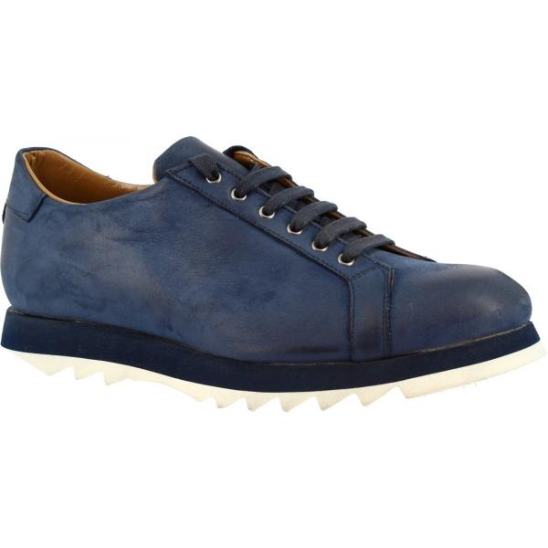 scarpe stringate Leonardo blu