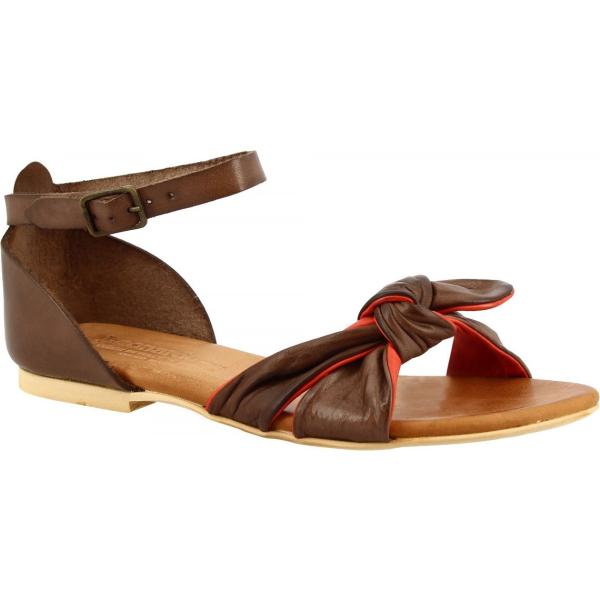 sandali in pelle Leonardo marrone military