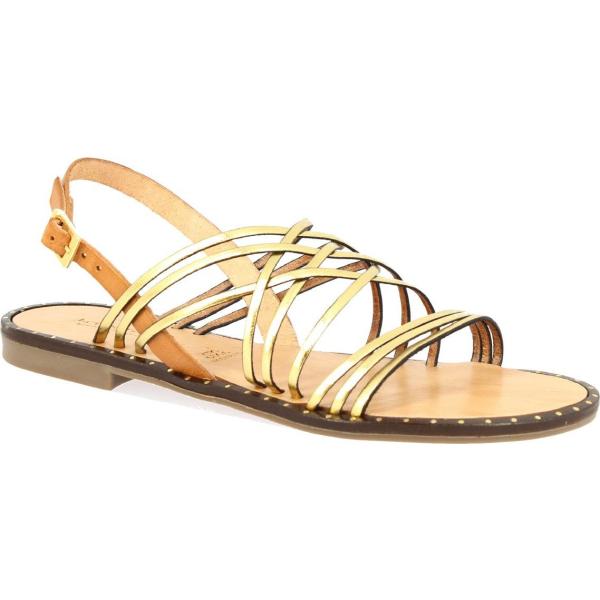 sandali in pelle Leonardo arancione