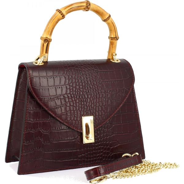 borse a mano Leonardo marrone con stampe