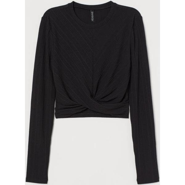 top H & M negro