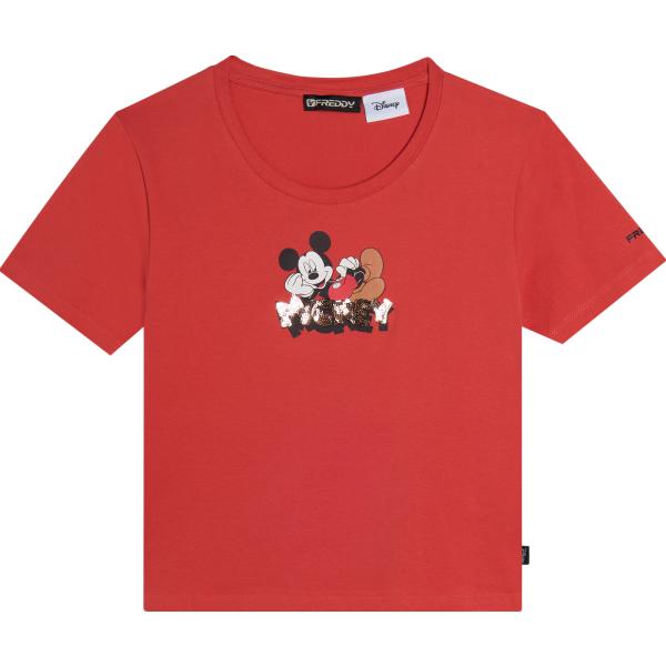 t-shirt Freddy rosso con stampe