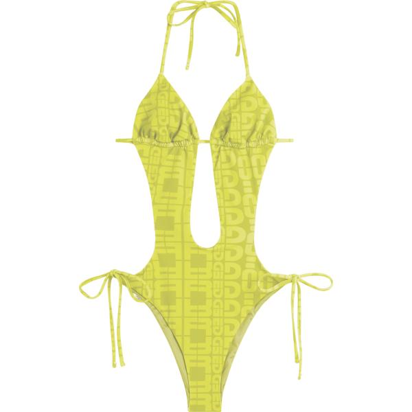 costumi interi Freddy giallo con stampe