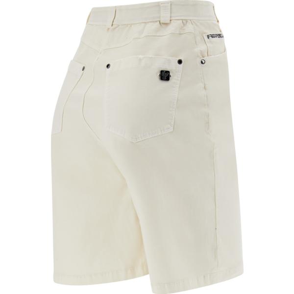 Bermuda da donna in bianco avorio effetto delavè in denim Freddy