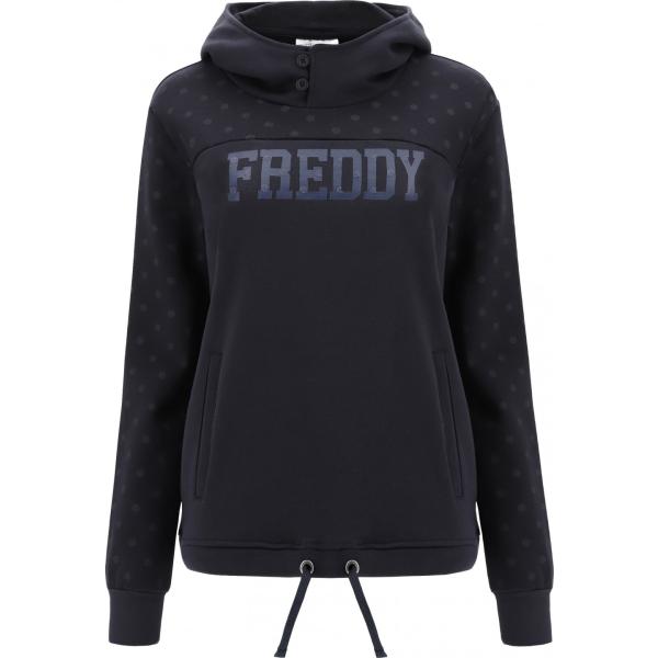 felpe con cappuccio Freddy nero a pois