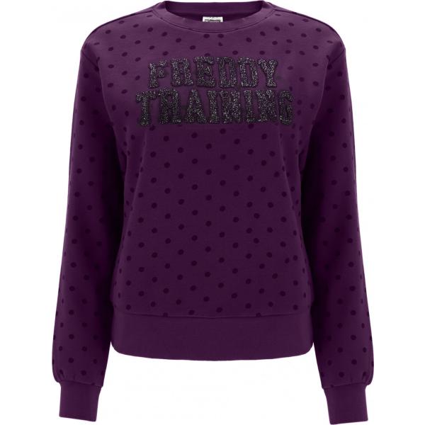 felpe Freddy viola con stampe