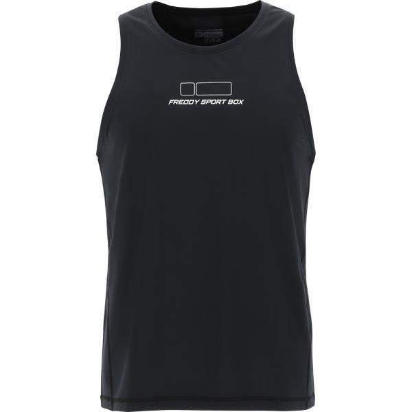 canottiere Freddy nero con stampe