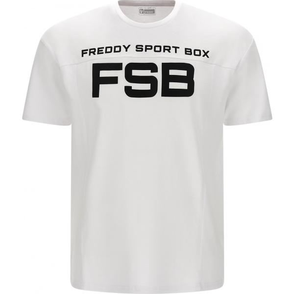 t-shirt Freddy bianco con stampe