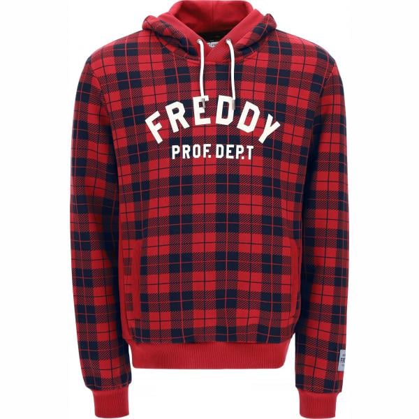 felpe con cappuccio Freddy rosso scozzese
