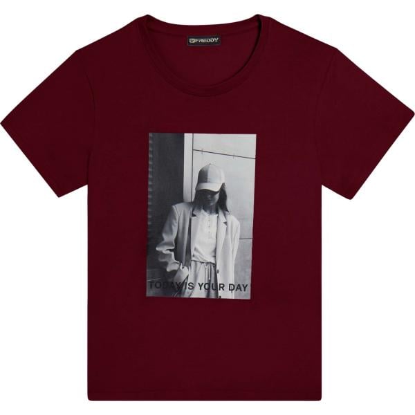 t-shirt Freddy rosso con stampe