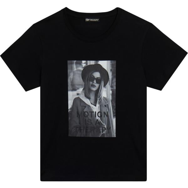 t-shirt Freddy nero con stampe