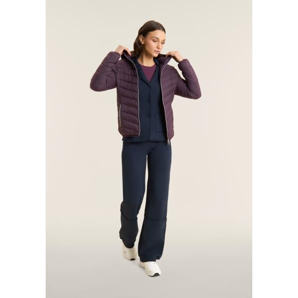Piumino da donna con strass collo con cappuccio con zip Freddy