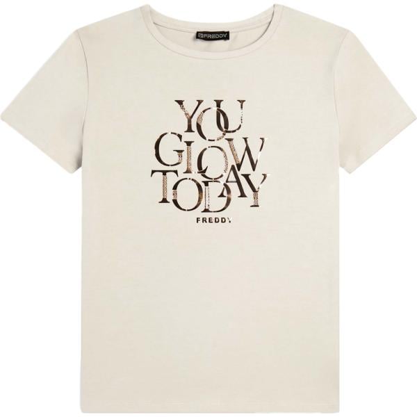 t-shirt Freddy rosa con stampe