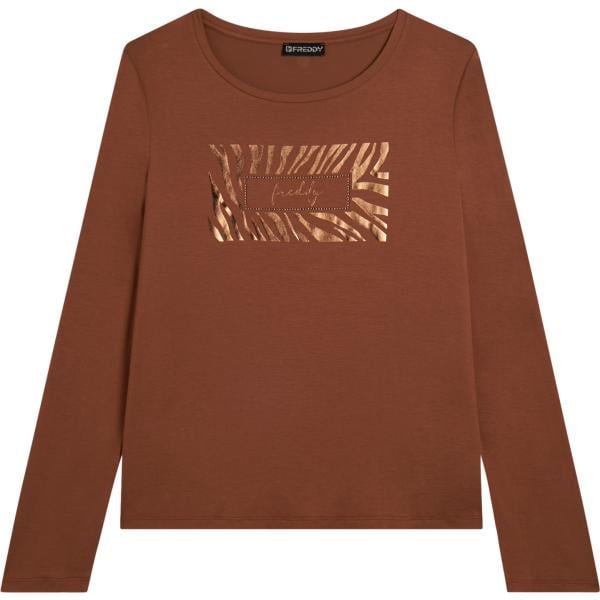 t-shirt Freddy marrone