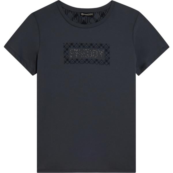 t-shirt Freddy blu geometrica