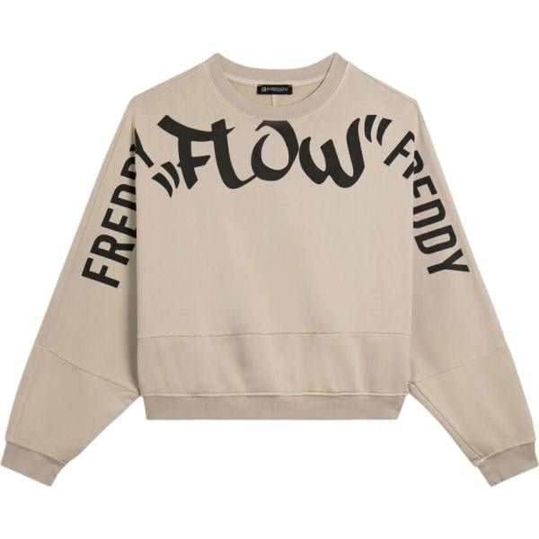 felpe Freddy marrone con stampe