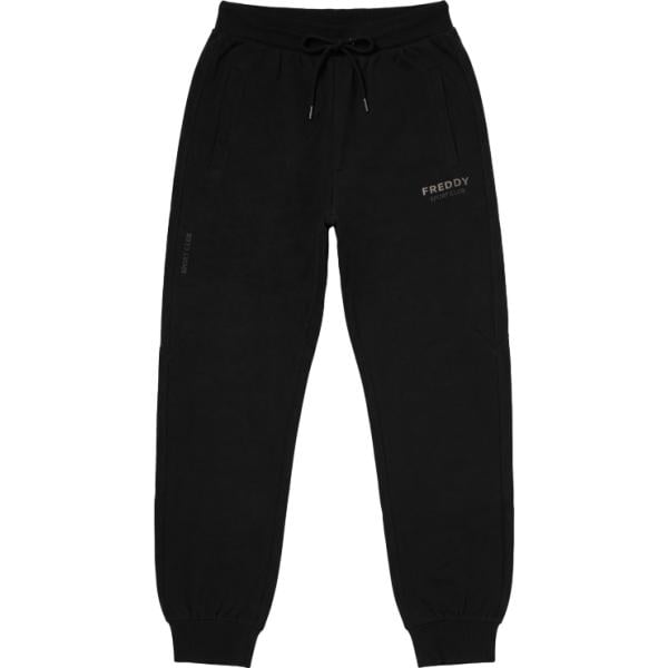 Pantaloni da uomo in nero pece con stampe con coulisse in plush Freddy