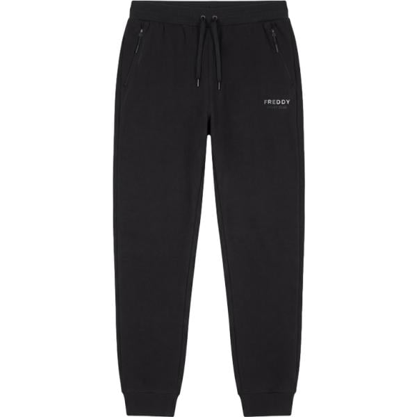 Pantaloni da uomo in nero pece con stampe lungo con zip in plush Freddy