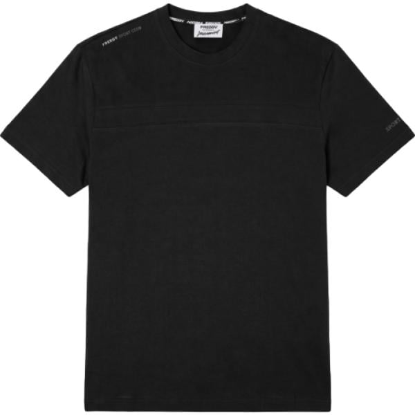 T-shirt da uomo in nero pece con stampe con scollo a maniche corte Freddy