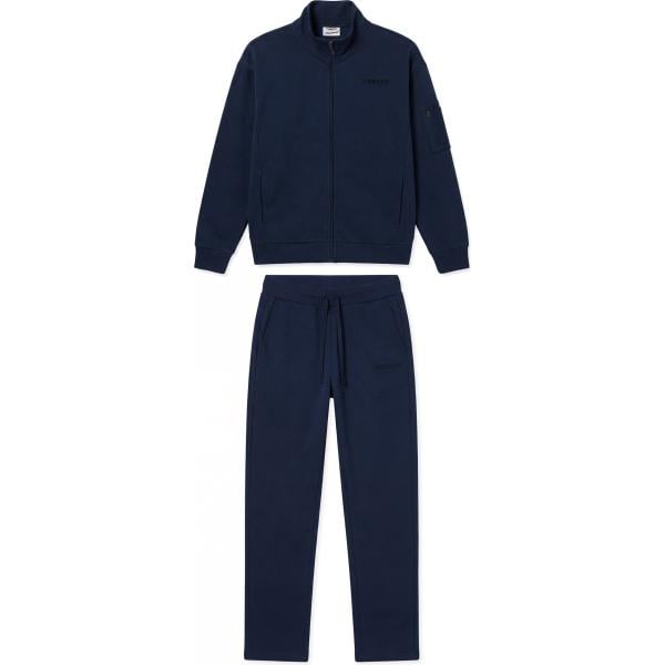 Tuta sportiva da uomo in blu medio collo alto con zip in plush Freddy
