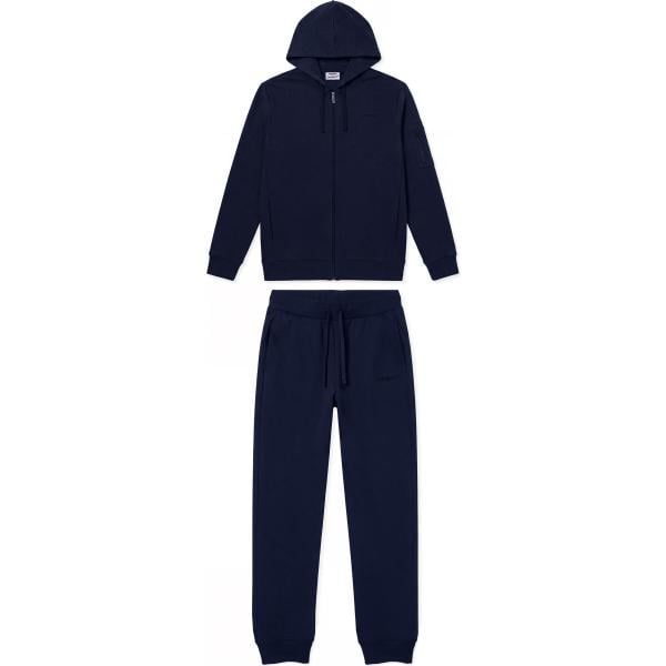 Tuta sportiva da uomo in blu medio collo con cappuccio con zip in plush Freddy