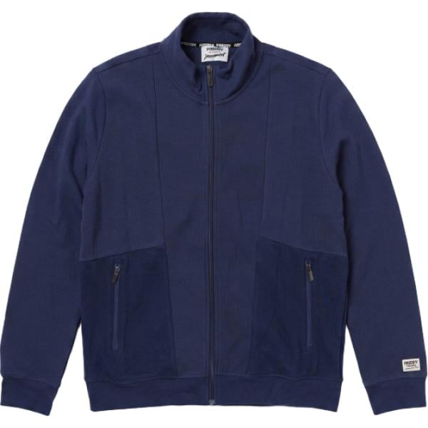 Felpa da uomo in blu scuro con stampe collo alto con zip in plush Freddy